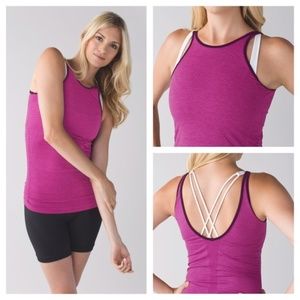 Lululemon In The Flow Plum High Neck Tank - 6